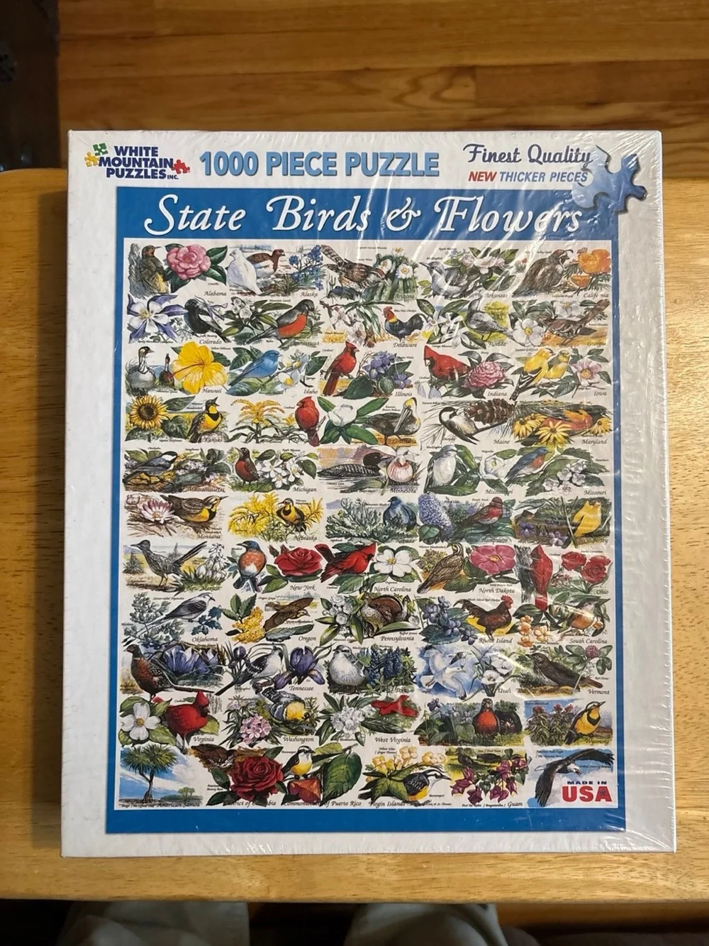 Brand New White Mountain “State Birds & Flowers” Puzzle sealed